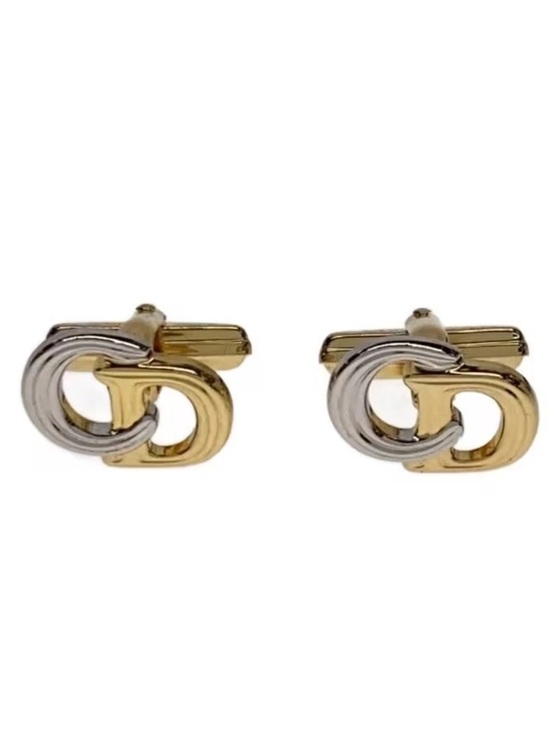 Dior Other - Dior two tone Interlocking unisex  Cufflinks EUC